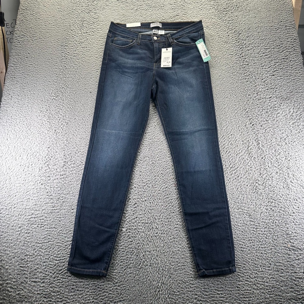 Vintage Judy Blue Jeans Womens 15 Blue Cotton Denim Skinny Workwear Faded USA